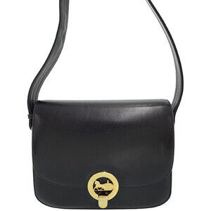 Celine Horse Carriage shoulder bag black leather